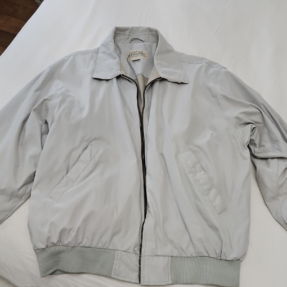 St. John's Bay Light Gray Windbreaker Jacket
